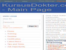 Tablet Screenshot of kursusdokter.com